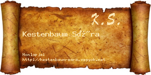 Kestenbaum Sára névjegykártya